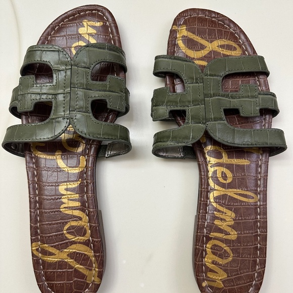 Sam Edelman Leather Slides - Picture 1 of 3